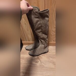 Suede Knee High Boots